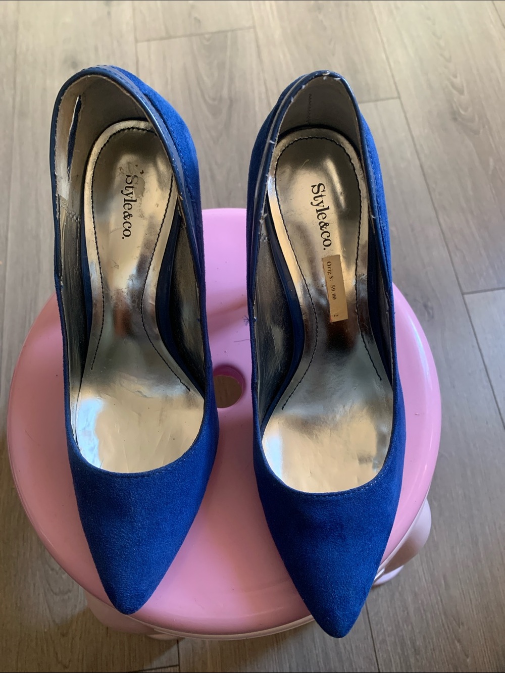 Style & Co. Cobalt Pointed Toe Suede Pumps